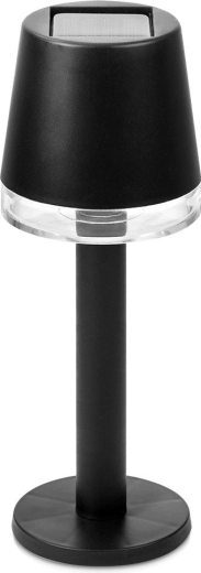 Czarna solarna stołowa lampa LED 21,5 cm
