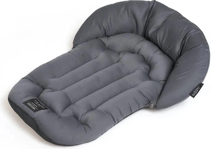 FIKAGO miękka wkładka do wózka z poduszką w kształcie księżyca mushroom grey M