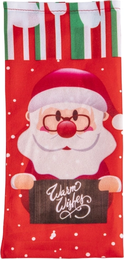 Świąteczny pokrowiec na butelkę Santa Claus 30 × 14 cm