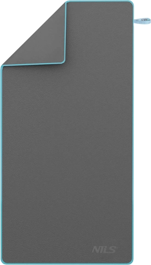 Ręcznik z mikrofibry NILS NCR13 ciemnoszary/niebieski