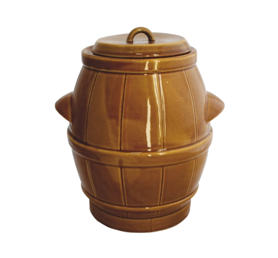 Ceramiczny garnek do kiszenia 5 l w miodowym kolorze