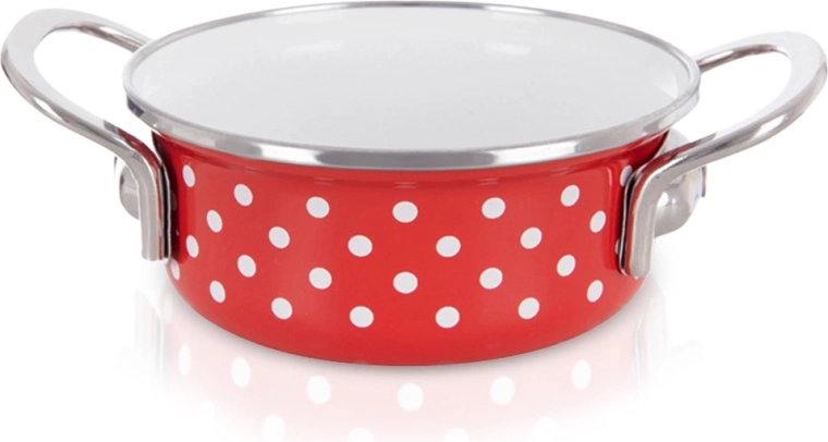 Emaliowany garnek Kropka 14 cm, 650 ml