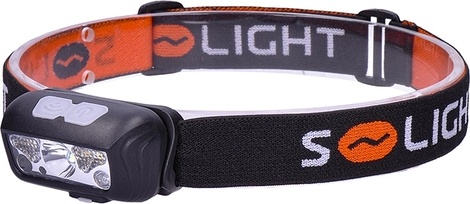 Solight ładowana latarka czołowa LED 150 + 100 lm z białym i czerwonym światłem