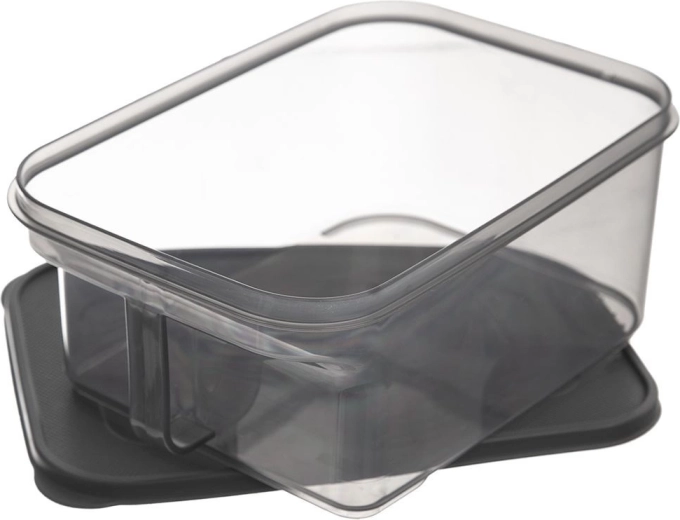 Przezroczyste ścianki i elegancki szary design