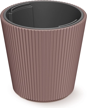 Doniczka Milly z wkładem 17,6 cm, kolor marsala