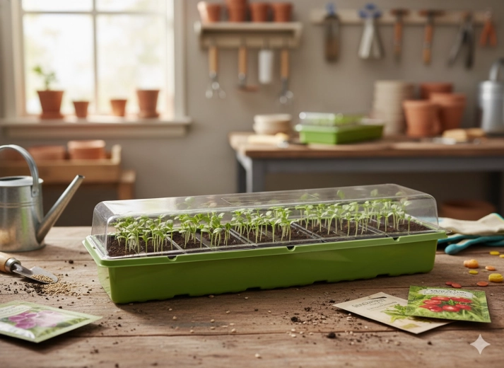 20 przejrzystych komórek do wysiewu