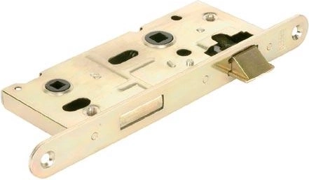 Zamek wpuszczany K111 WC 72/60 uniwersalny, biały cynk, trzpień 6×6 mm