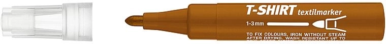 Marker do tkanin brązowy z okrągłą końcówką 1–3 mm