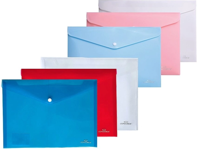 Teczki na dokumenty z zatrzaskiem A5 – mix kolorów