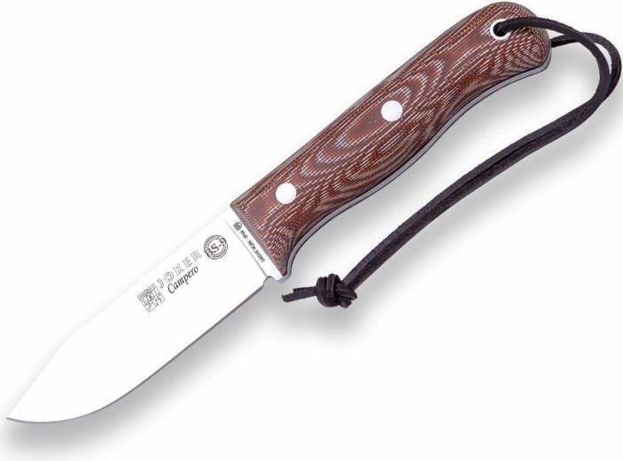 Joker Campero nóż outdoorowy 10,5 cm, micarta, skórzana pochwa