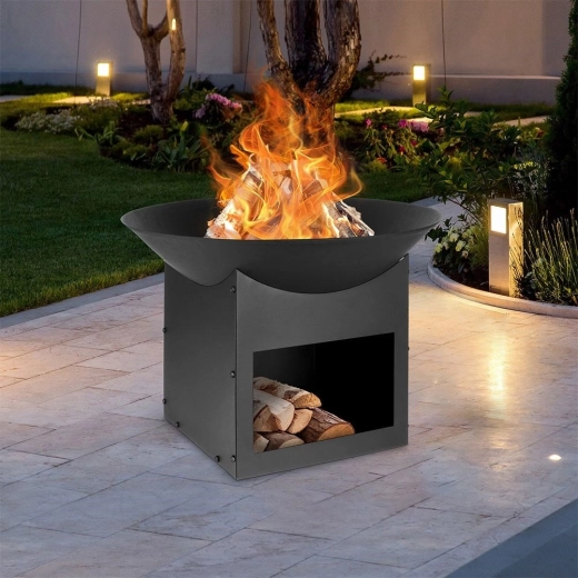 Zintegrowany schowek na drewno