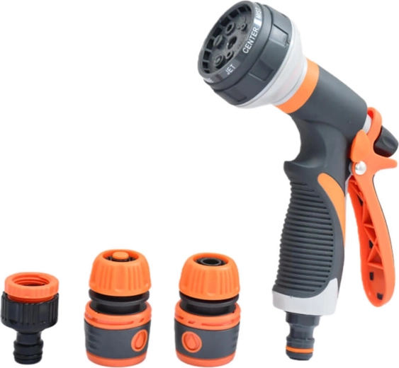 Pistolet zraszający z 8 funkcjami soft + akcesoria