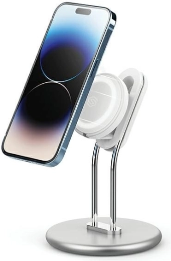 Magnetyczna podstawka na telefon MagSafe SODI SIM300, srebrna