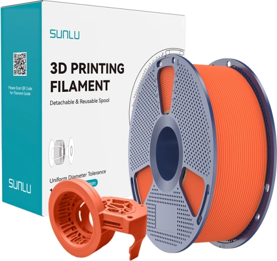 Szybkoschnący matowy filament Sunlu PETG – Pomarańczowy