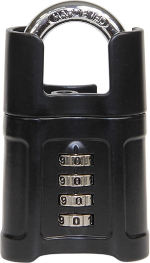 Kłódką szyfrowa z osłoną pałąka – czarna