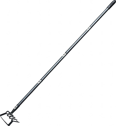 Motyka ogrodowa i grabie z metalowym trzonkiem 160 cm, 4-częściowe z pazurkami