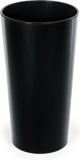 Doniczka Lilia 30 cm z wkładem, czarna połysk