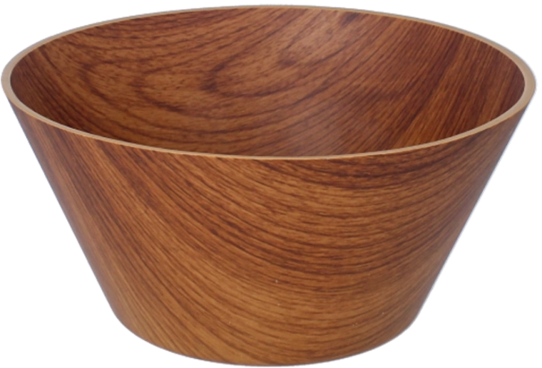 Plastowa misa sałatkowa 20 cm, brązowa (orzech)