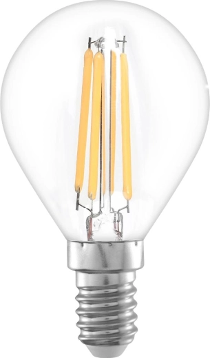 Retlux żarówka LED filamentowa G45 E14 5 W, ciepła biel