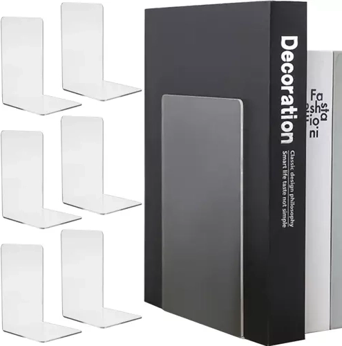 Przezroczyste podpórki do książek RUHHY – zestaw 6 szt.