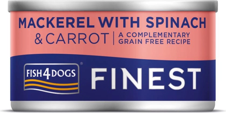 Karma mokra dla psów z makrelą, marchwią i szpinakiem 85 g