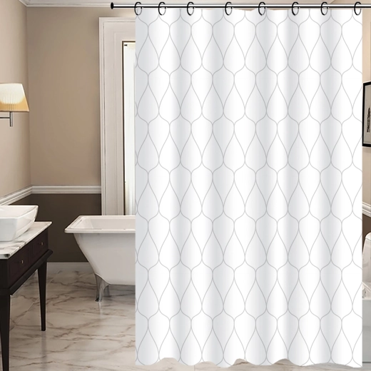 Zasłona prysznicowa TORO Easy 178 × 199 cm krople PEVA