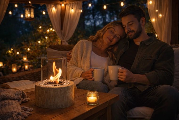 Realistyczny płomień i przyjemna atmosfera