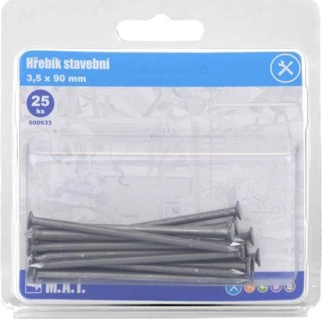 Gwoździe budowlane 90 × 3,5 mm, 25 szt.