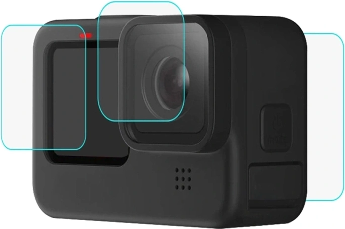 Puluz ochronne szkło hartowane 9H do GoPro HERO 12/11/10/9 Black - czarne