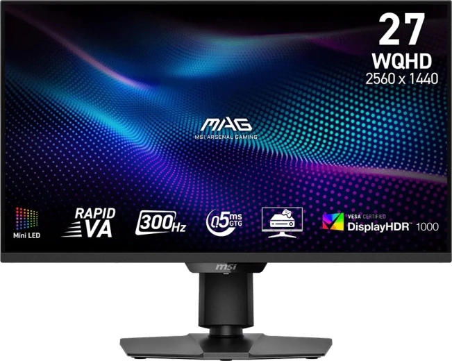 Monitor 27" MAG 274QPF, WQHD, 300 Hz, płaski, czarny
