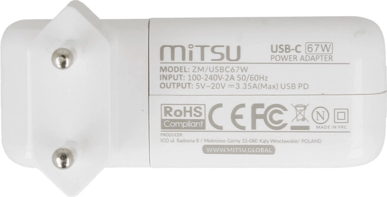 USB‑C Power Delivery o mocy 67 W