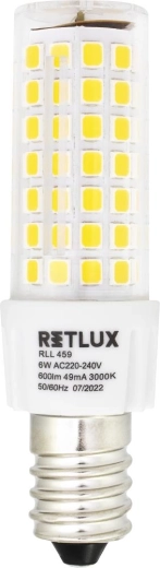 RETLUX żarówka LED do okapu E14 6 W, ciepła biel