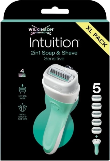 Wilkinson Intuition 2w1 Soap & Shave Sensitive damska maszynka do golenia z mydłem