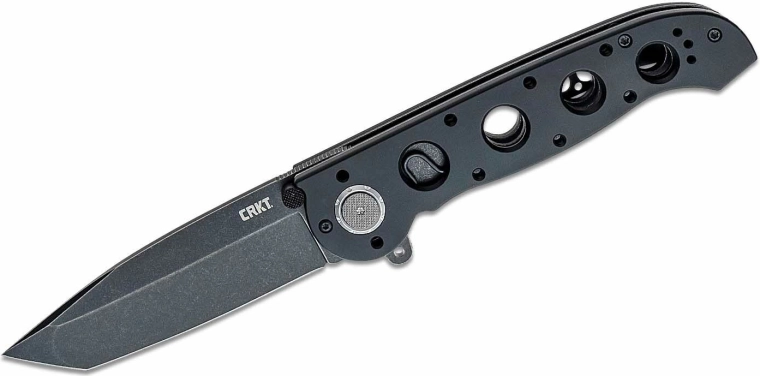 CRKT M16-04DB Tanto nóż kieszonkowy 9,9 cm, Black Stonewash, czarne aluminium