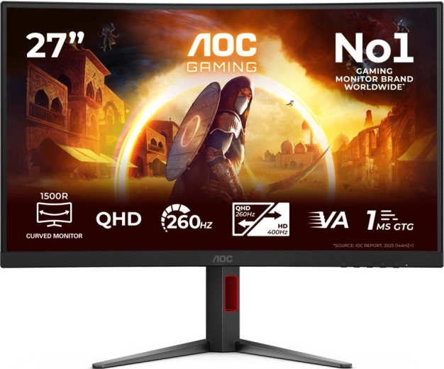 AOC Gaming zakrzywiony monitor gamingowy CQ27G4Z2 27" QHD 260 Hz VA