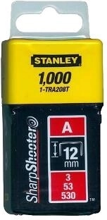Zszywki typu A 12 mm STANLEY (1000 szt.)