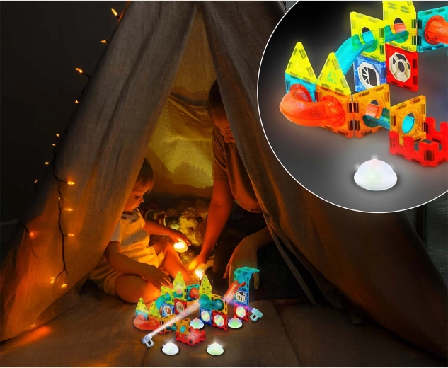 Lśniące konstrukcje i efekty świetlne