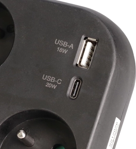 Szybkie ładowanie USB-A + USB-C