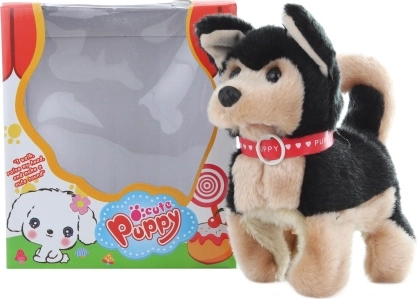 Chodzący czarny piesek na baterie