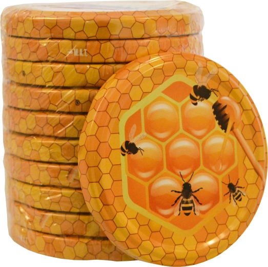 Wieczka do słoików TWIST 82 z motywem miodu – 10 szt.