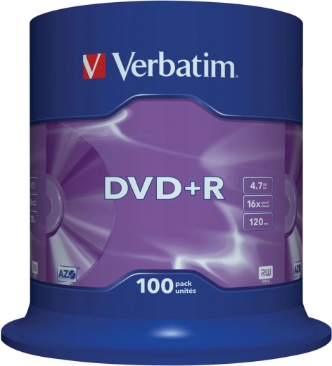 Verbatim DVD+R Matt Silver 4,7 GB 16x - 100 szt.