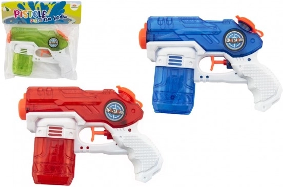 Plastowy pistolet na wodę 19 cm – letnia zabawka do pryskania dla dzieci