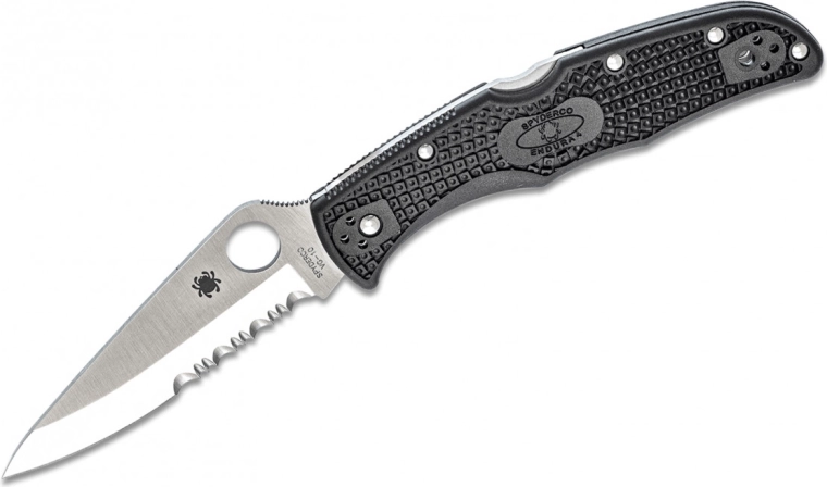 Spyderco Endura 4 Lightweight nóż składany 9,5 cm, satyna, czarny, FRN