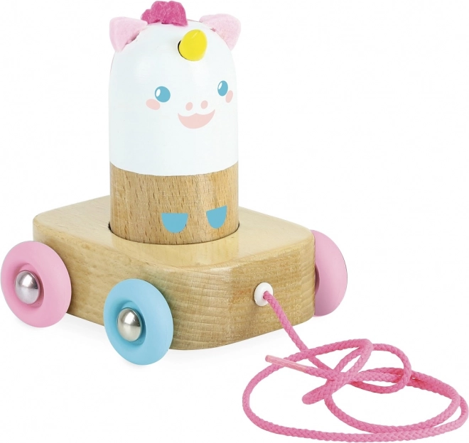 Drewniany jednorożec do ciągnięcia Lily VILAC