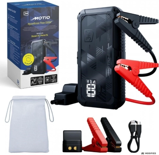 3MK Motio HyperBoost Flow przenośny rozrusznik samochodowy 1500 A z powerbankiem
