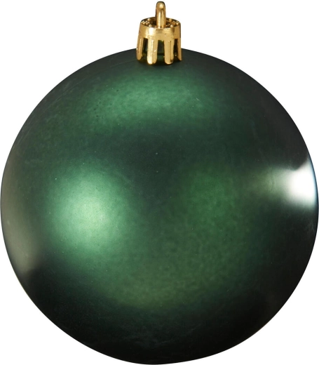 Bombki choinkowe ciemnozielone, średnica 6 cm, zestaw 12 sztuk