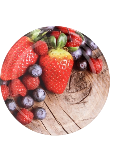 Zestaw metalowych wieczek Twist-off 82 mm z owocowym motywem, 10 szt.