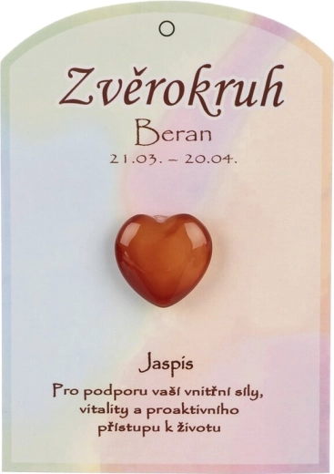 Jaspisowe serce dla znaku Baran