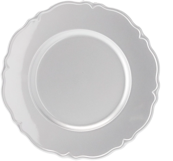 Okrągła taca ze srebrnym wzorem 33 cm