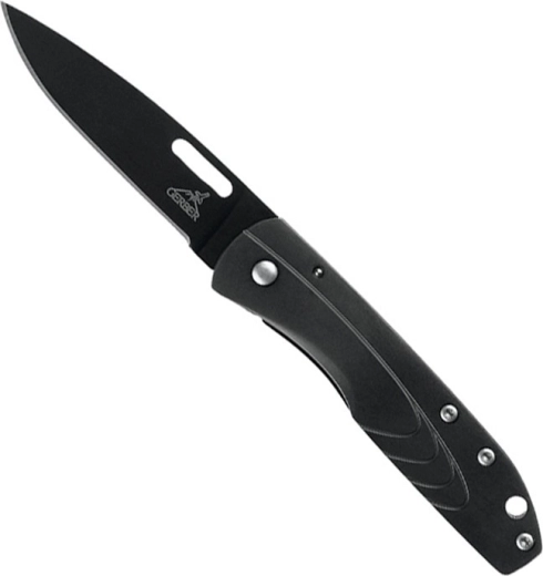 Gerber STL 2.5 nóż składany 6,6 cm, cały czarny, w pełni metalowy